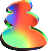 3D Glowing Glass Abstract Shape 03