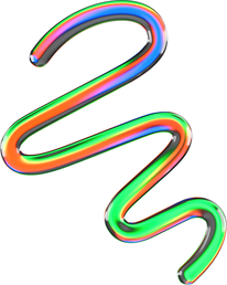 3D Glowing Glass Squiggle 03